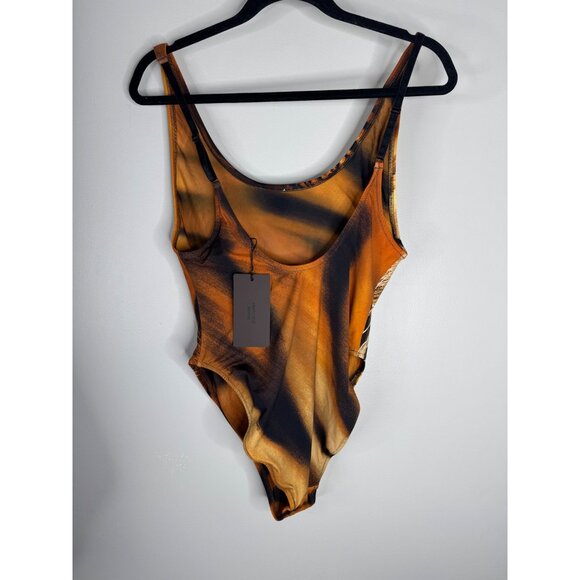 NWT Skims X Roberto Cavalli Scoop Neck One Piece In Tiger Face Print Size XL - Picture 7 of 16